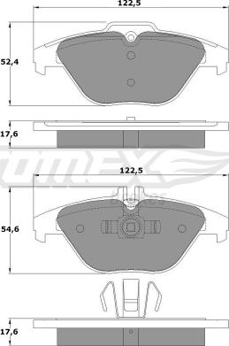 TOMEX brakes TX 16-01 - Əyləc altlığı dəsti, əyləc diski furqanavto.az