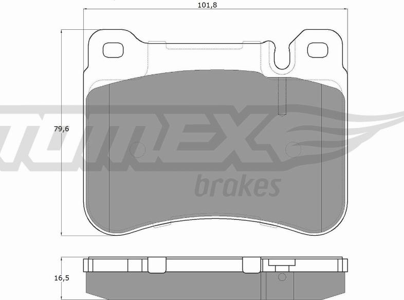 TOMEX brakes TX 16-20 - Əyləc altlığı dəsti, əyləc diski furqanavto.az