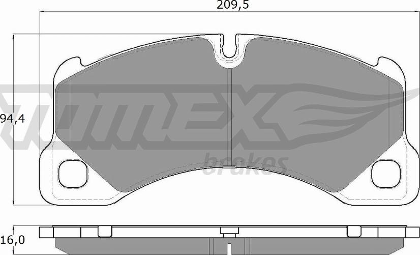 TOMEX brakes TX 16-71 - Əyləc altlığı dəsti, əyləc diski furqanavto.az