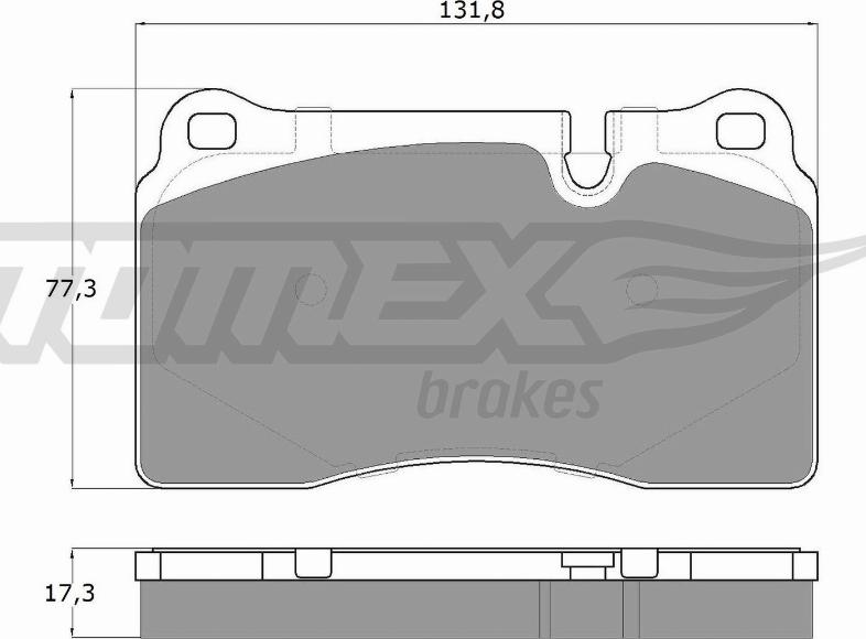 TOMEX brakes TX 16-72 - Əyləc altlığı dəsti, əyləc diski furqanavto.az