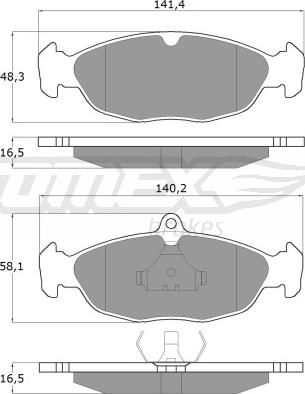 TOMEX brakes TX 10-49 - Əyləc altlığı dəsti, əyləc diski furqanavto.az