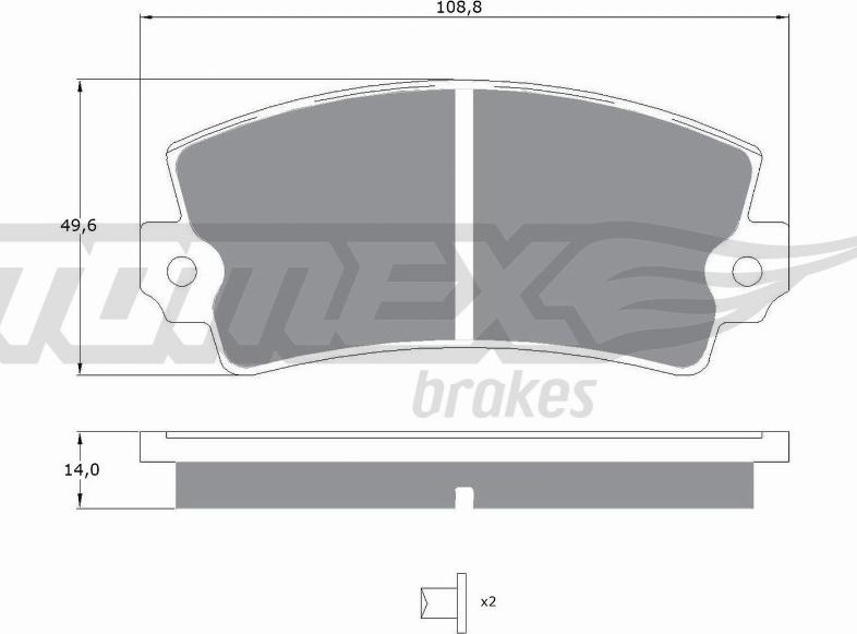 TOMEX brakes TX 10-432 - Əyləc altlığı dəsti, əyləc diski furqanavto.az