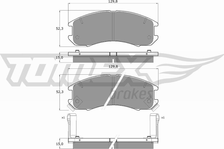 TOMEX brakes TX 10-56 - Əyləc altlığı dəsti, əyləc diski furqanavto.az