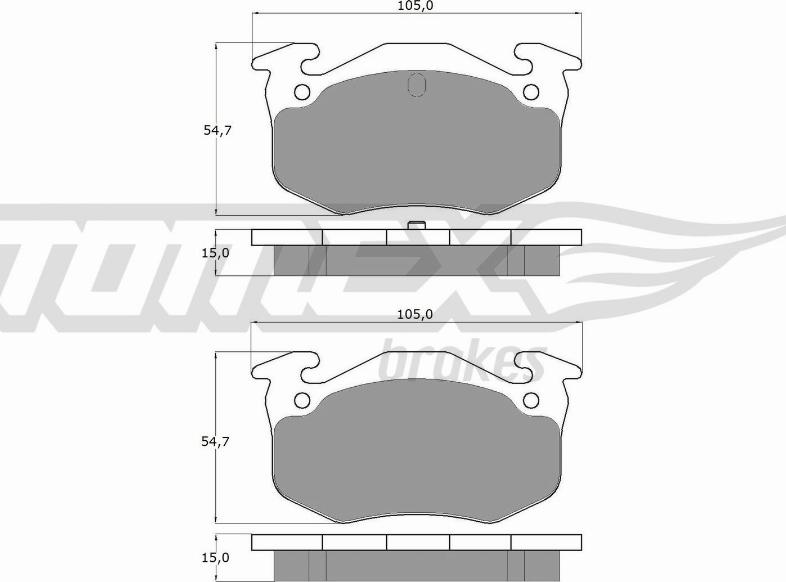 TOMEX brakes TX 10-501 - Əyləc altlığı dəsti, əyləc diski furqanavto.az