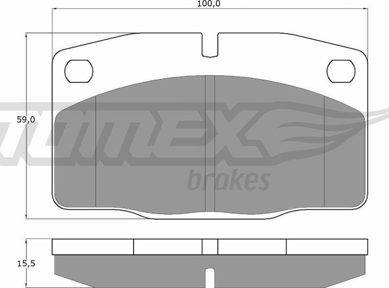 TOMEX brakes TX 10-13 - Əyləc altlığı dəsti, əyləc diski furqanavto.az