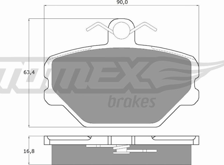 TOMEX brakes TX 10-39 - Əyləc altlığı dəsti, əyləc diski furqanavto.az