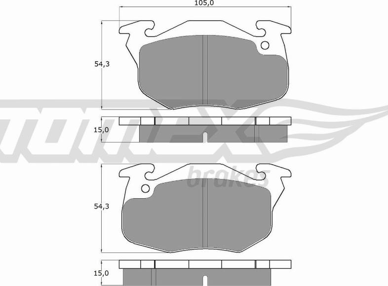 TOMEX brakes TX 10-35 - Əyləc altlığı dəsti, əyləc diski furqanavto.az