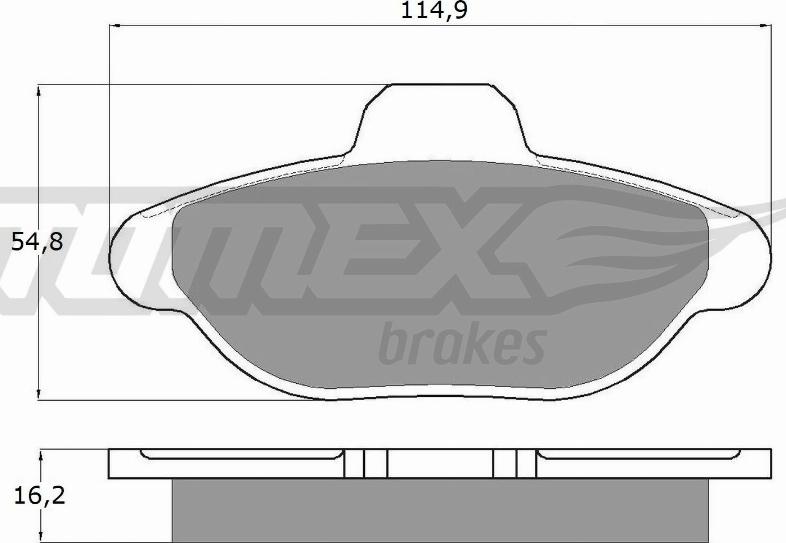 TOMEX brakes TX 10-33 - Əyləc altlığı dəsti, əyləc diski furqanavto.az