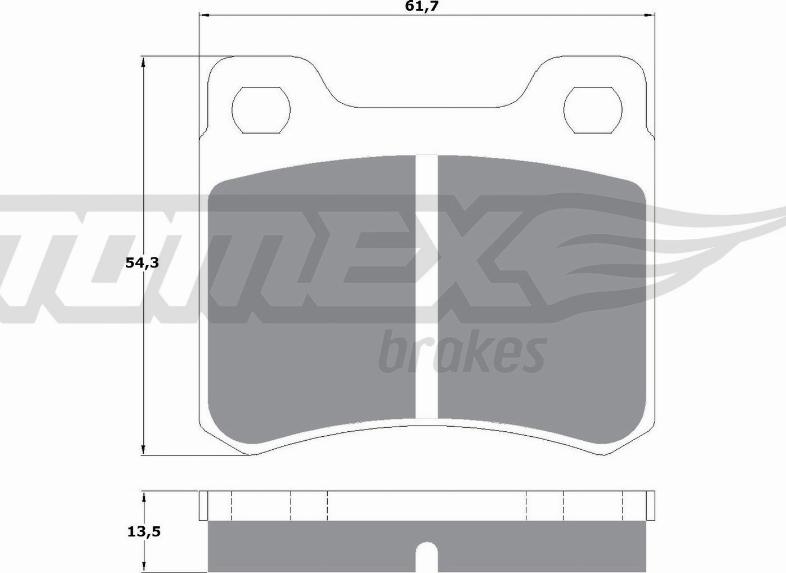 TOMEX brakes TX 10-37 - Əyləc altlığı dəsti, əyləc diski furqanavto.az