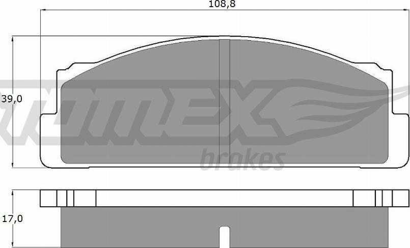 TOMEX brakes TX 10-23 - Əyləc altlığı dəsti, əyləc diski furqanavto.az