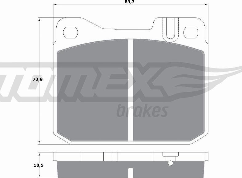 TOMEX brakes TX 10-224 - Əyləc altlığı dəsti, əyləc diski furqanavto.az