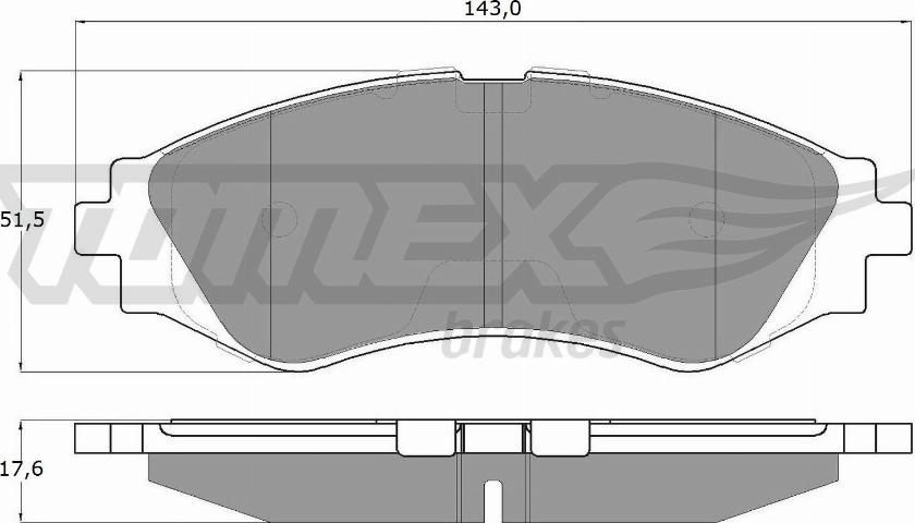 TOMEX brakes TX 10-74 - Əyləc altlığı dəsti, əyləc diski furqanavto.az