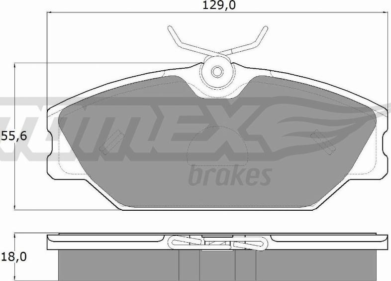 TOMEX brakes TX 10-761 - Əyləc altlığı dəsti, əyləc diski furqanavto.az