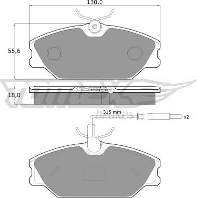 TOMEX brakes TX 10-76 - Əyləc altlığı dəsti, əyləc diski furqanavto.az