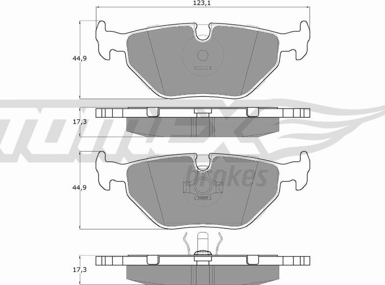 TOMEX brakes TX 10-70 - Əyləc altlığı dəsti, əyləc diski furqanavto.az