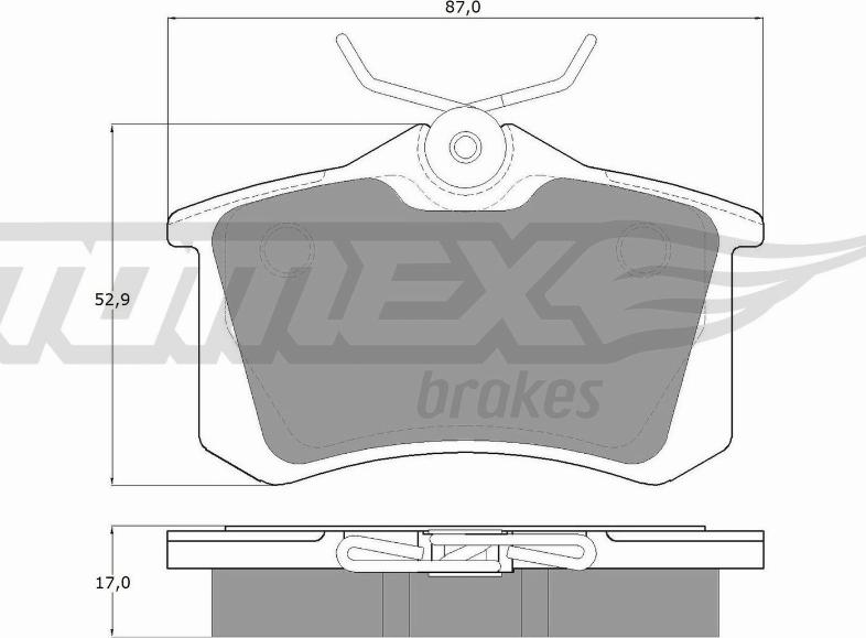 TOMEX brakes TX 10-781 - Əyləc altlığı dəsti, əyləc diski furqanavto.az