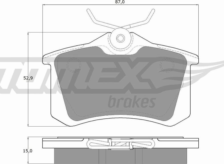 TOMEX brakes TX 10-78 - Əyləc altlığı dəsti, əyləc diski furqanavto.az
