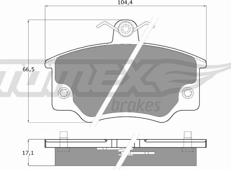 TOMEX brakes TX 10-731 - Əyləc altlığı dəsti, əyləc diski furqanavto.az