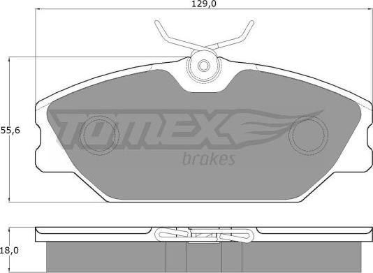 TOMEX brakes TX 10-771 - Əyləc altlığı dəsti, əyləc diski furqanavto.az