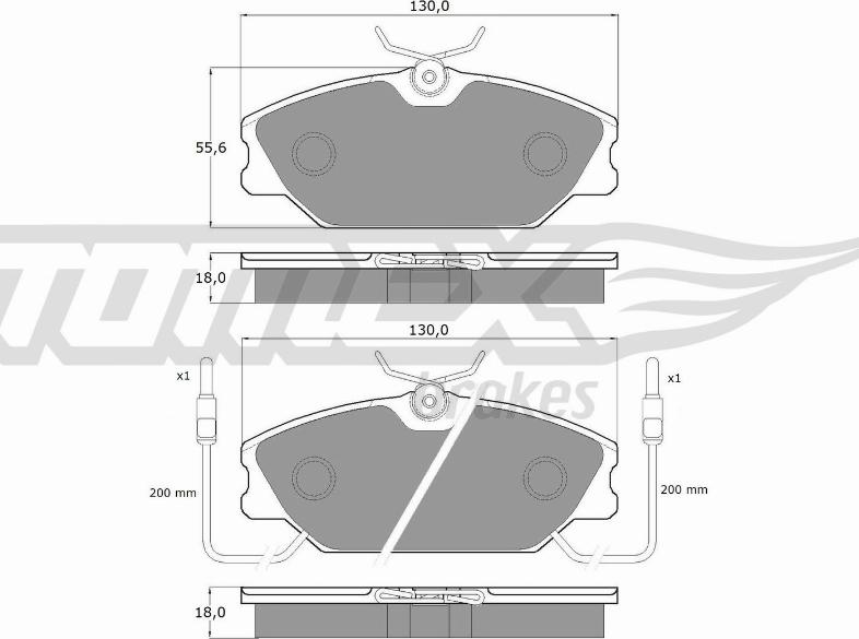 TOMEX brakes TX 10-77 - Əyləc altlığı dəsti, əyləc diski furqanavto.az