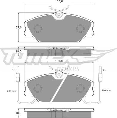 TOMEX brakes TX 10-77 - Əyləc altlığı dəsti, əyləc diski furqanavto.az