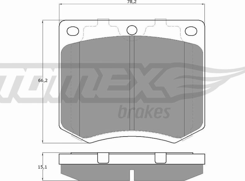 TOMEX brakes TX 11-99 - Əyləc altlığı dəsti, əyləc diski furqanavto.az