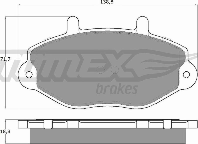TOMEX brakes TX 11-92 - Əyləc altlığı dəsti, əyləc diski furqanavto.az