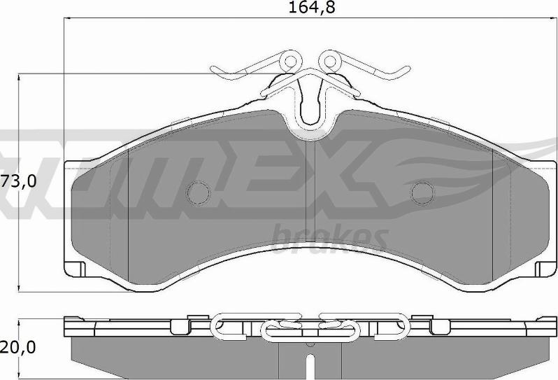 TOMEX brakes TX 11-48 - Əyləc altlığı dəsti, əyləc diski furqanavto.az