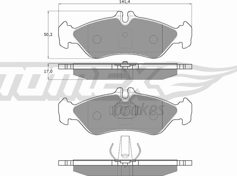 TOMEX brakes TX 11-50 - Əyləc altlığı dəsti, əyləc diski furqanavto.az