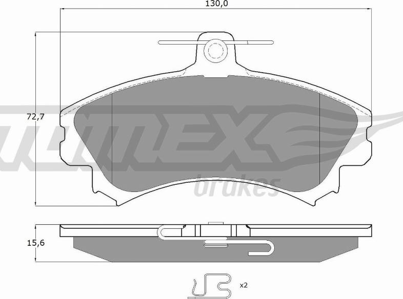 TOMEX brakes TX 11-52 - Əyləc altlığı dəsti, əyləc diski furqanavto.az