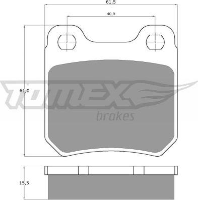 TOMEX brakes TX 11-61 - Əyləc altlığı dəsti, əyləc diski furqanavto.az