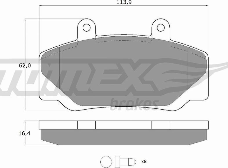 TOMEX brakes TX 11-67 - Əyləc altlığı dəsti, əyləc diski furqanavto.az