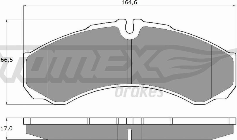 TOMEX brakes TX 11-11 - Əyləc altlığı dəsti, əyləc diski furqanavto.az