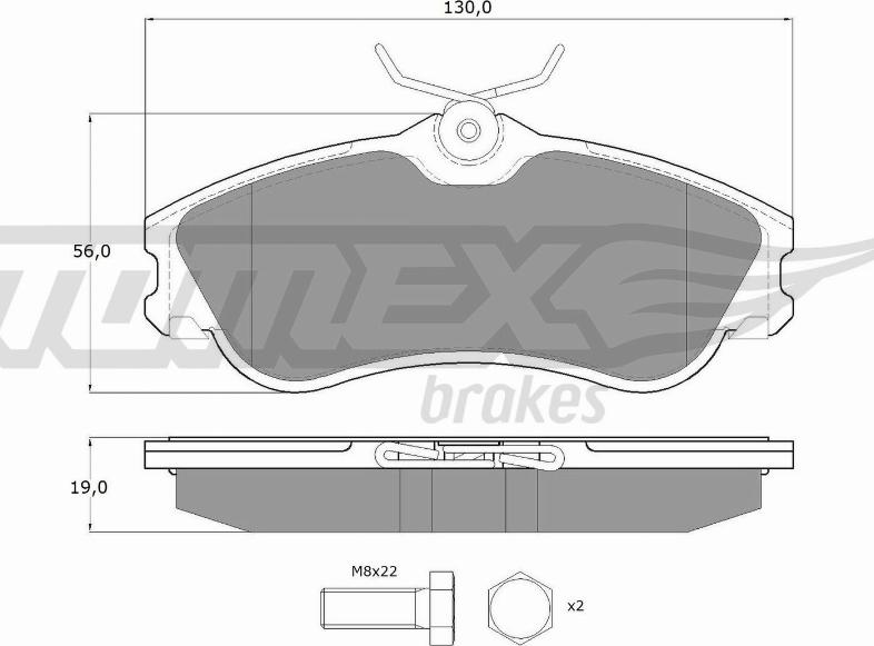 TOMEX brakes TX 11-121 - Əyləc altlığı dəsti, əyləc diski furqanavto.az