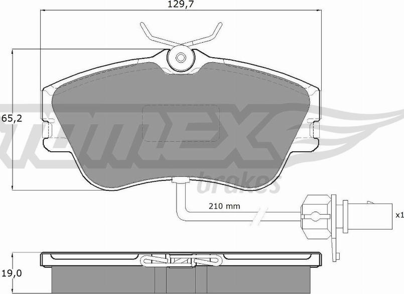 TOMEX brakes TX 11-821 - Əyləc altlığı dəsti, əyləc diski furqanavto.az