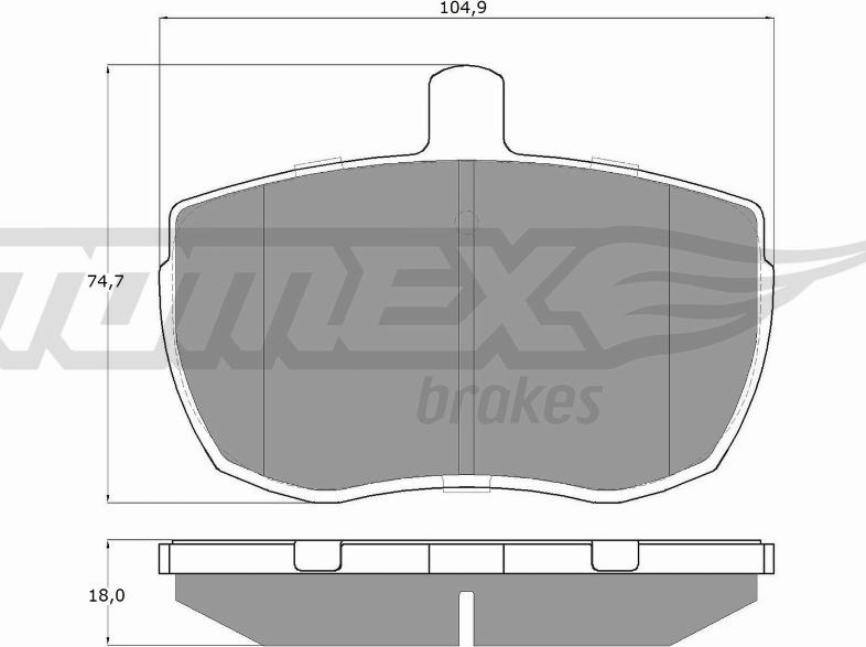 TOMEX brakes TX 11-21 - Əyləc altlığı dəsti, əyləc diski furqanavto.az