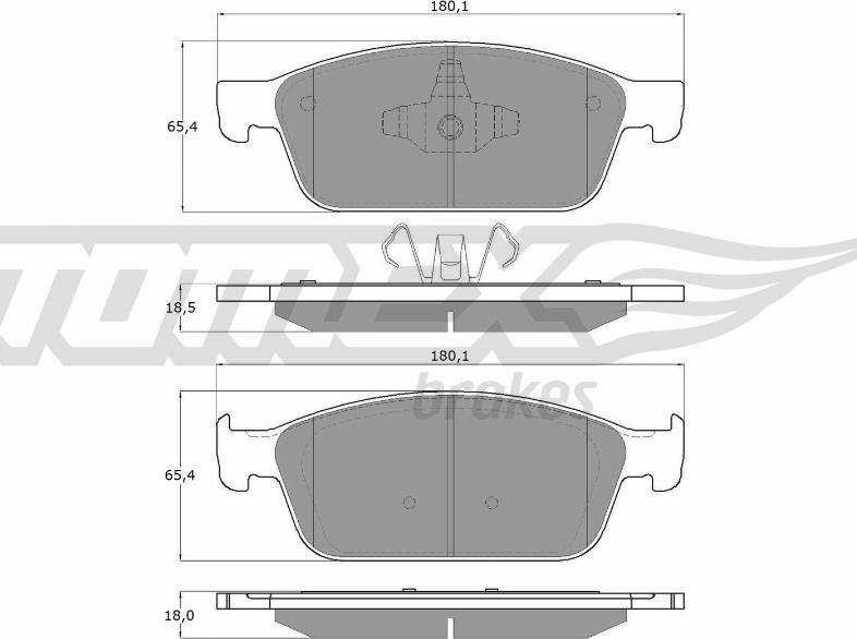 TOMEX brakes TX 18-91 - Əyləc altlığı dəsti, əyləc diski furqanavto.az