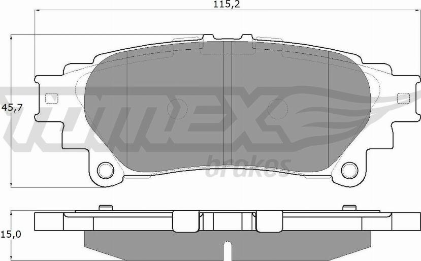 TOMEX brakes TX 18-40 - Əyləc altlığı dəsti, əyləc diski furqanavto.az