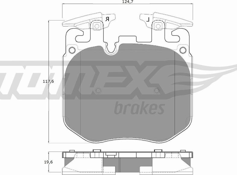 TOMEX brakes TX 18-50 - Əyləc altlığı dəsti, əyləc diski furqanavto.az