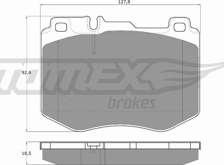 TOMEX brakes TX 18-52 - Əyləc altlığı dəsti, əyləc diski furqanavto.az