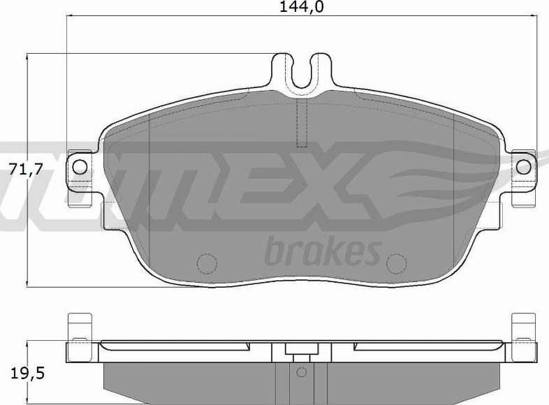 TOMEX brakes TX 18-06 - Əyləc altlığı dəsti, əyləc diski furqanavto.az