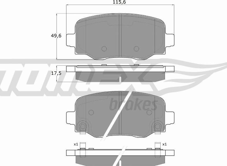 TOMEX brakes TX 18-19 - Əyləc altlığı dəsti, əyləc diski furqanavto.az