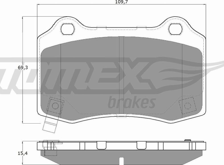 TOMEX brakes TX 18-81 - Əyləc altlığı dəsti, əyləc diski furqanavto.az