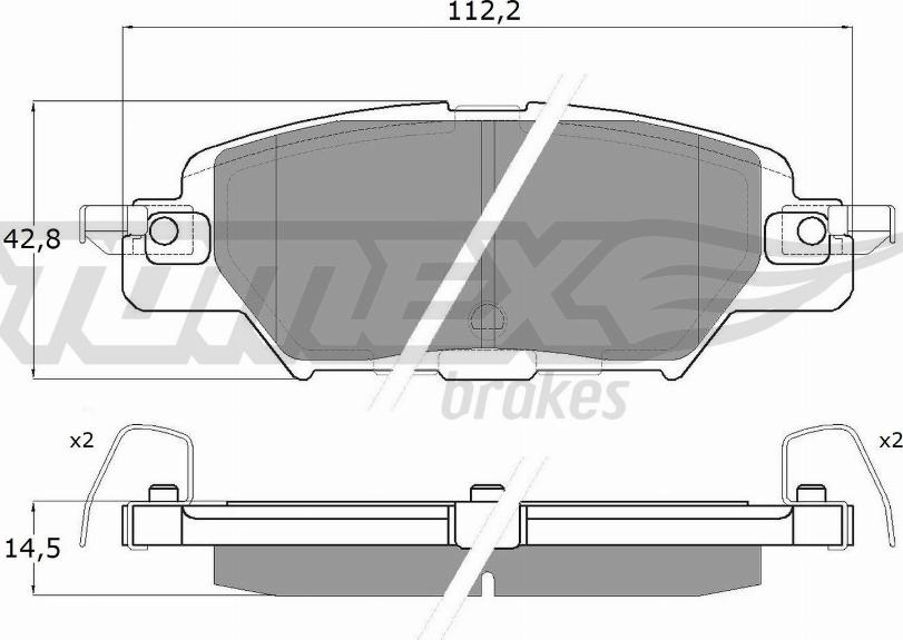 TOMEX brakes TX 18-31 - Əyləc altlığı dəsti, əyləc diski furqanavto.az