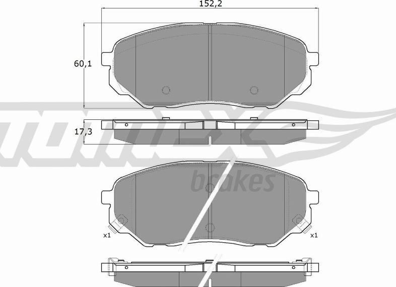 TOMEX brakes TX 18-28 - Əyləc altlığı dəsti, əyləc diski furqanavto.az