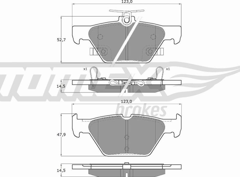 TOMEX brakes TX 18-71 - Əyləc altlığı dəsti, əyləc diski furqanavto.az