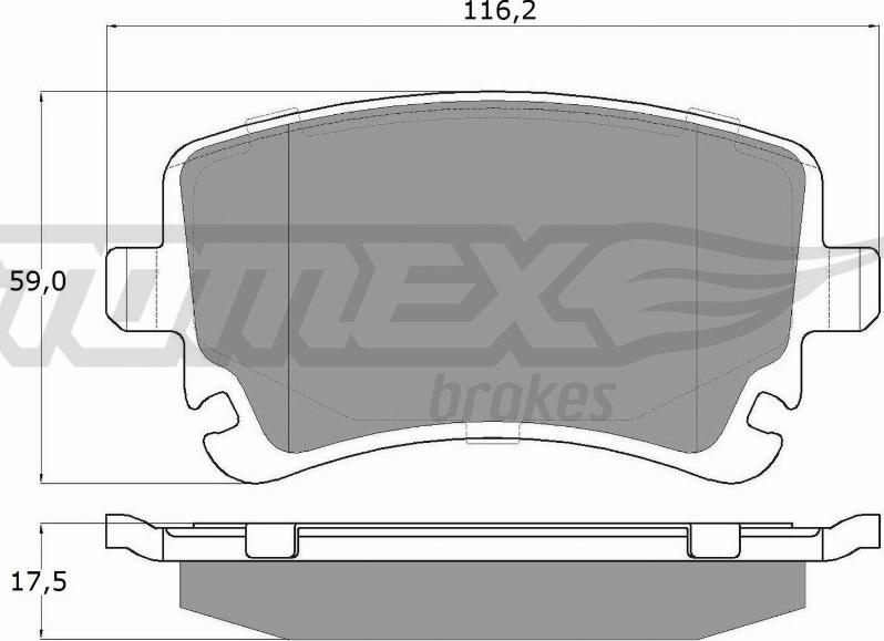 TOMEX brakes TX 13-961 - Əyləc altlığı dəsti, əyləc diski furqanavto.az