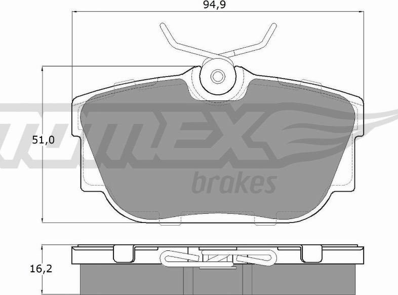 TOMEX brakes TX 13-90 - Əyləc altlığı dəsti, əyləc diski furqanavto.az