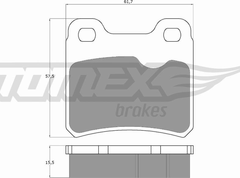 TOMEX brakes TX 13-49 - Əyləc altlığı dəsti, əyləc diski furqanavto.az