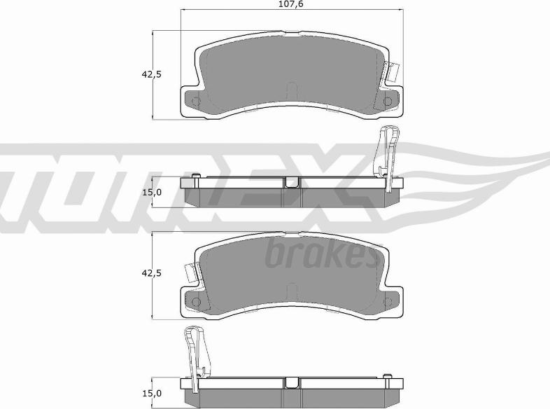 TOMEX brakes TX 13-66 - Əyləc altlığı dəsti, əyləc diski furqanavto.az